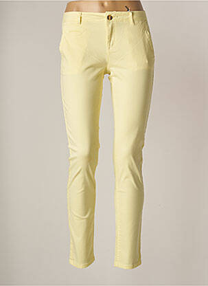 Pantalon chino fermeture zippée sous rabat boutonné taille normale vert LAB DIP PARIS femme