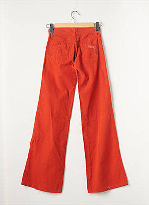 Pantalon large fermeture zippée sous rabat boutonné taille normale orange NANAS DE PARIS femme
