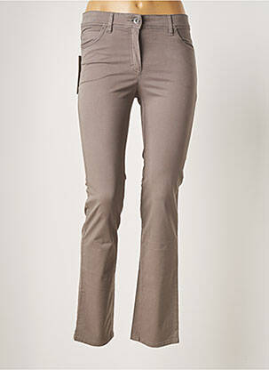 Pantalon droit stretch taille normale gris COUTURIST femme
