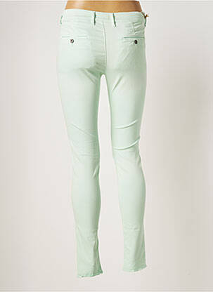 Pantalon chino fermeture zippée sous rabat boutonné taille normale vert COUTURIST femme