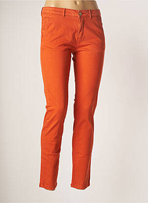 Pantalon chino taille basse taille basse orange BÔ-M femme