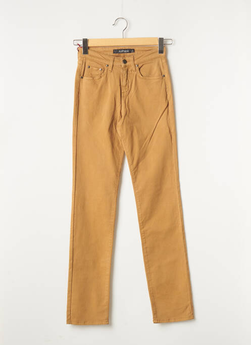 Pantalon slim broderie rivets taille normale beige KANOPE femme