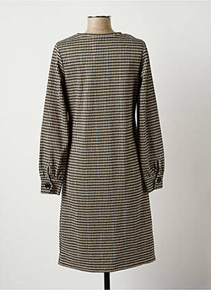 Robe mi-longue manches longues manches longues beige SOYACONCEPT femme
