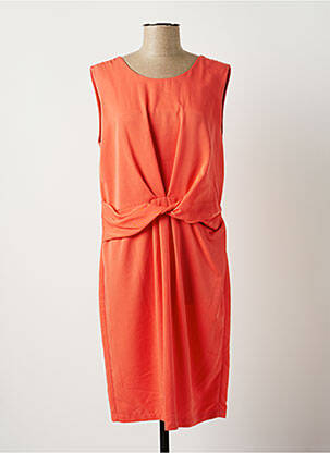 Robe mi-longue sans manche sans manche orange JULIE GUERLANDE femme