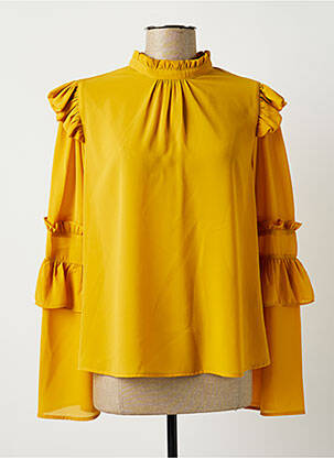 Blouse fermeture boutonnée au dos manches longues jaune LOFTY MANNER femme