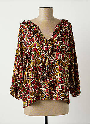 Blouse manches longues manches longues rouge ROSE femme