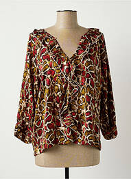 Blouse manches longues manches longues rouge ROSE femme