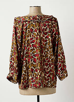 Blouse manches longues manches longues rouge ROSE femme