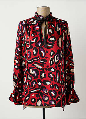 Blouse manches longues manches longues rouge EDAS femme