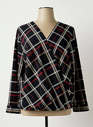 Blouse poignets boutonnés avec fente manches longues noir DIANE LAURY femme