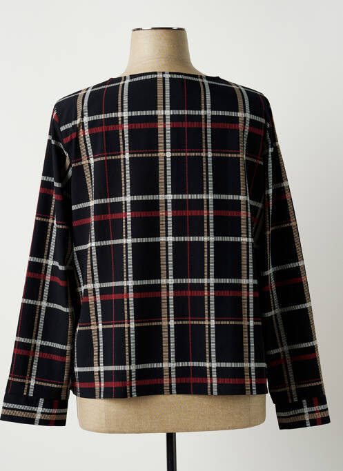 Blouse poignets boutonnés avec fente manches longues noir DIANE LAURY femme