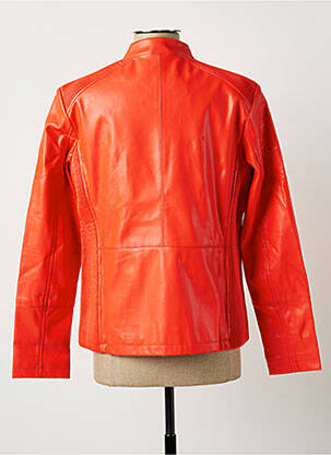 Veste simili cuir poches orange DIANE LAURY femme