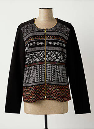 Veste casual col rond noir DIANE LAURY femme