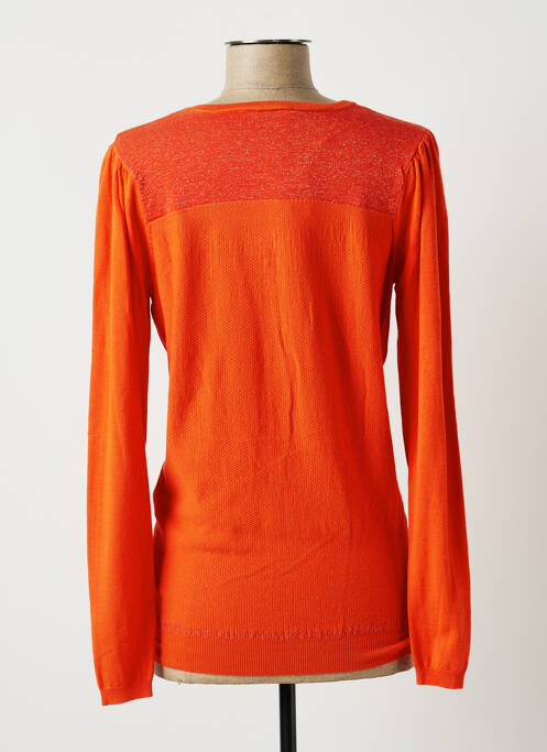 Gilet manches longues resserrée sur le bas orange JULIE GUERLANDE femme