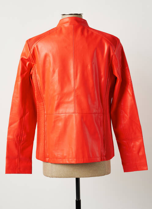 Veste simili cuir orange DIANE LAURY pour femme