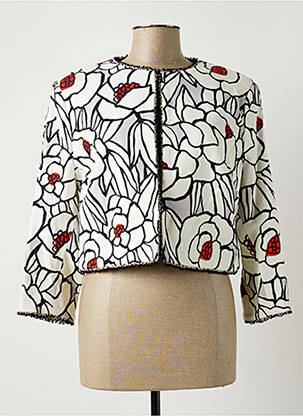 Veste chic tissage crêpe blanc MICHAELA LOUISA femme