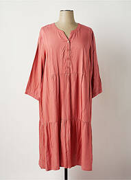 Robe longue manches longues manches longues rose CISO femme
