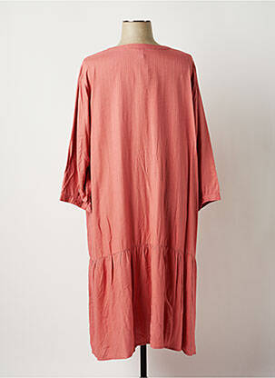 Robe longue manches longues manches longues rose CISO femme