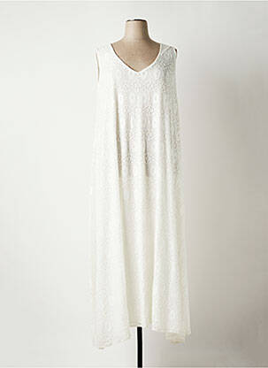 Robe longue blanc CHIFFON DE PARIS pour femme