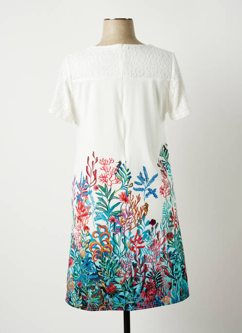 Robe mi-longue blanc NIKI PARIS pour femme