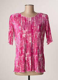 Top coupe fluide manches courtes rose NIKI PARIS femme