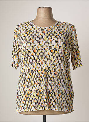 Top stretch manches courtes jaune NIKI PARIS femme