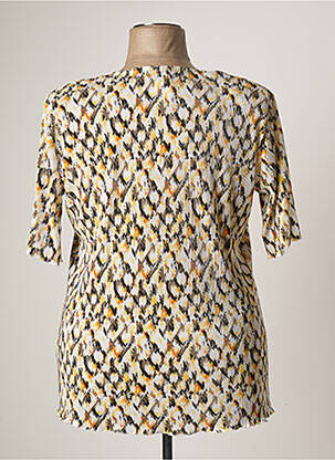 Top stretch manches courtes jaune NIKI PARIS femme
