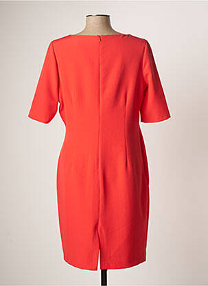 Robe mi-longue tissage crêpe manches courtes orange MICHAELA LOUISA femme