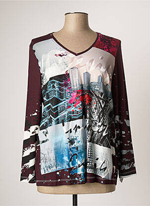 T-shirt manches longues manches longues rouge CHALOU femme