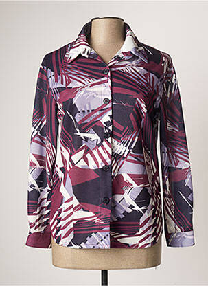 Chemisier coupe cintrée manches longues violet NIKI PARIS femme