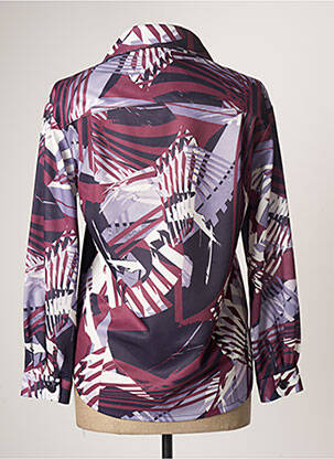 Chemisier coupe cintrée manches longues violet NIKI PARIS femme
