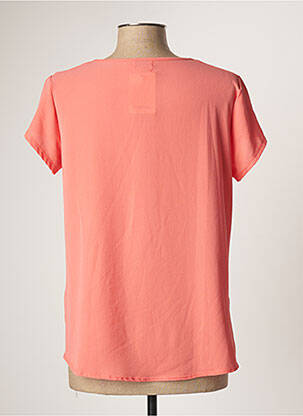 Top tissage crêpe manches courtes orange GALMALLA femme