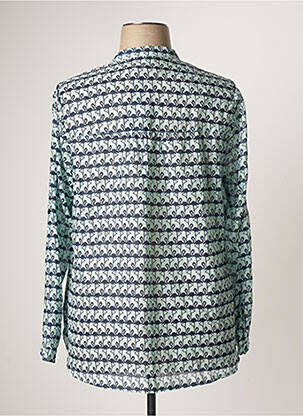 Blouse légère et transparente manches longues bleu APRICO femme