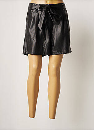 Short tissage simili-cuir taille normale noir ROSE MON AMOUR femme