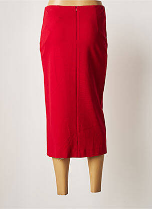 Jupe longue fermeture zippée au dos rouge EDAS femme