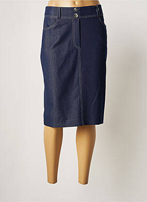 Jupe mi-longue stretch bleu NIKI PARIS femme