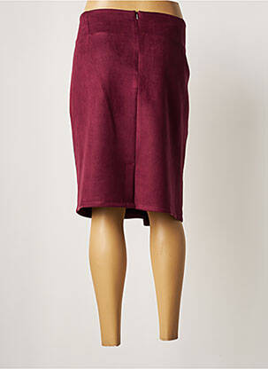 Jupe mi-longue coupe droite violet NIKI PARIS femme