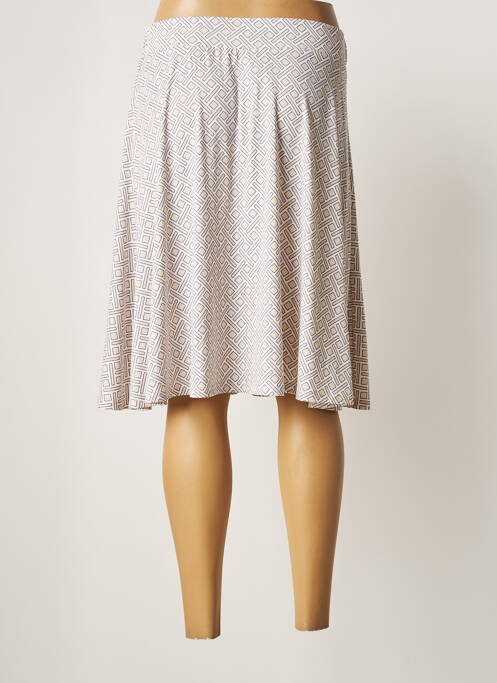 Jupe mi-longue beige MARBLE pour femme