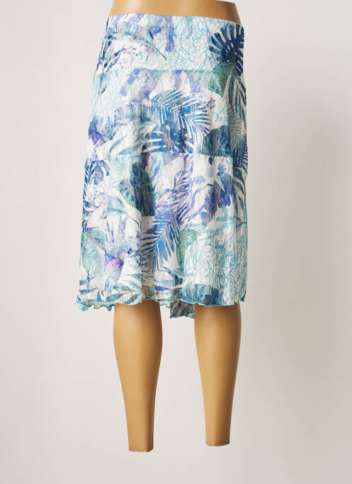 Jupe mi-longue bleu DIANE LAURY pour femme