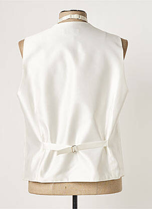 Gilet sans manche tissage satiné blanc ELIOS homme