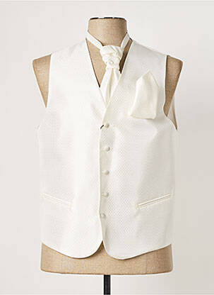 Gilet sans manche bi-matiére blanc ELIOS homme
