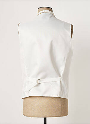 Gilet sans manche tissage satiné blanc ELIOS homme