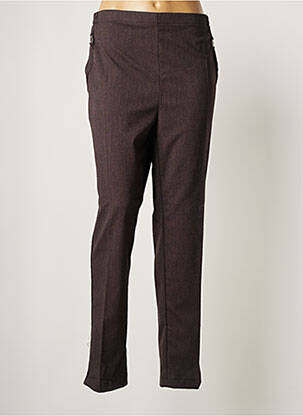 Pantalon droit taille élastique taille normale gris NIKI PARIS femme