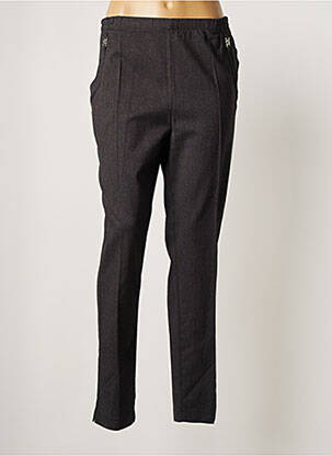 Pantalon droit taille élastique taille normale gris NIKI PARIS femme