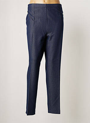 Pantalon droit taille élastique taille normale bleu NIKI PARIS femme