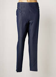 Pantalon droit taille élastique taille normale bleu NIKI PARIS femme