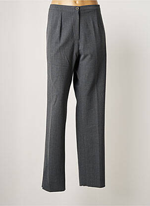 Pantalon droit fermeture zippée sous rabat boutonné taille normale gris GRIFFON femme