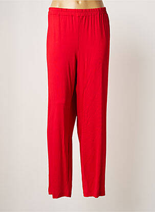 Pantalon droit stretch taille normale rouge CHALOU femme