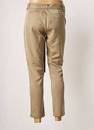 Pantalon 7/8 fermeture zippée sous rabat avec crochet taille basse vert ROSE femme