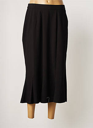 Jupe longue fermeture zippée au dos noir SEMPRE PIU BY CHALOU femme